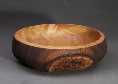 vide poche en bois brûlé