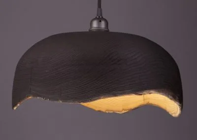 luminaire original bois brûlé shou sugi ban
