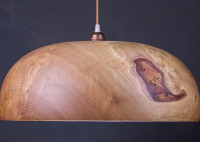 grande suspension en bois naturel