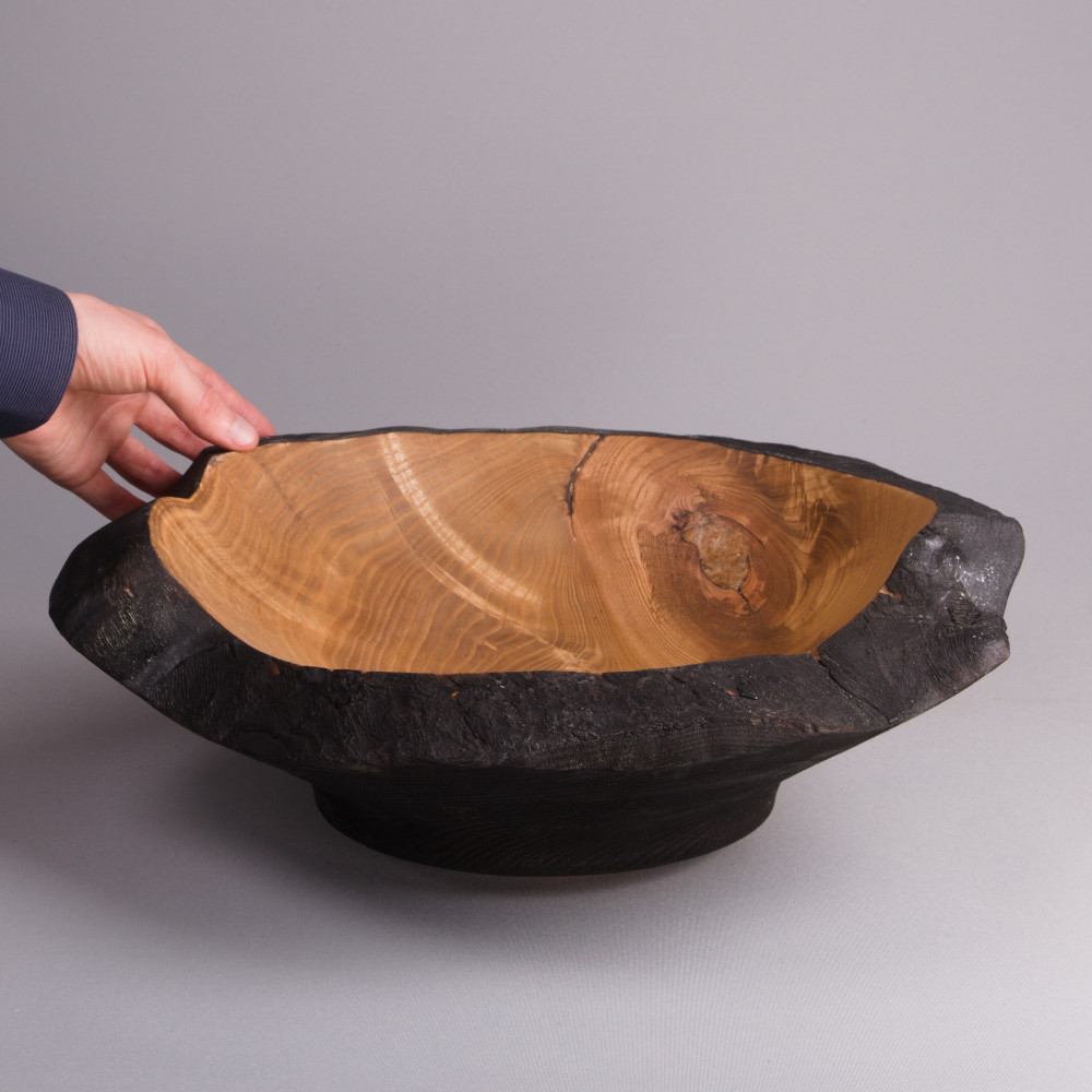 objet déco original en bois brûlé