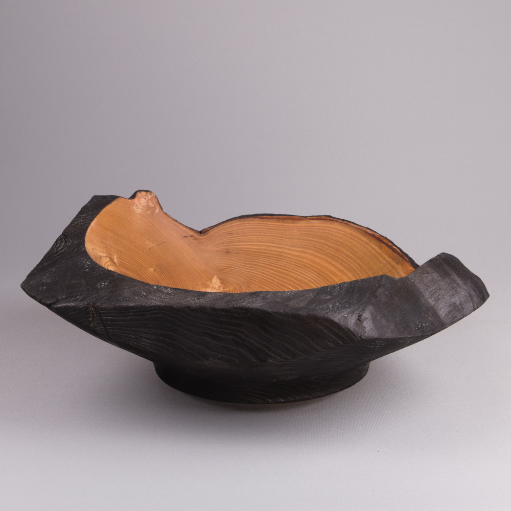 objet déco original en bois brûlé