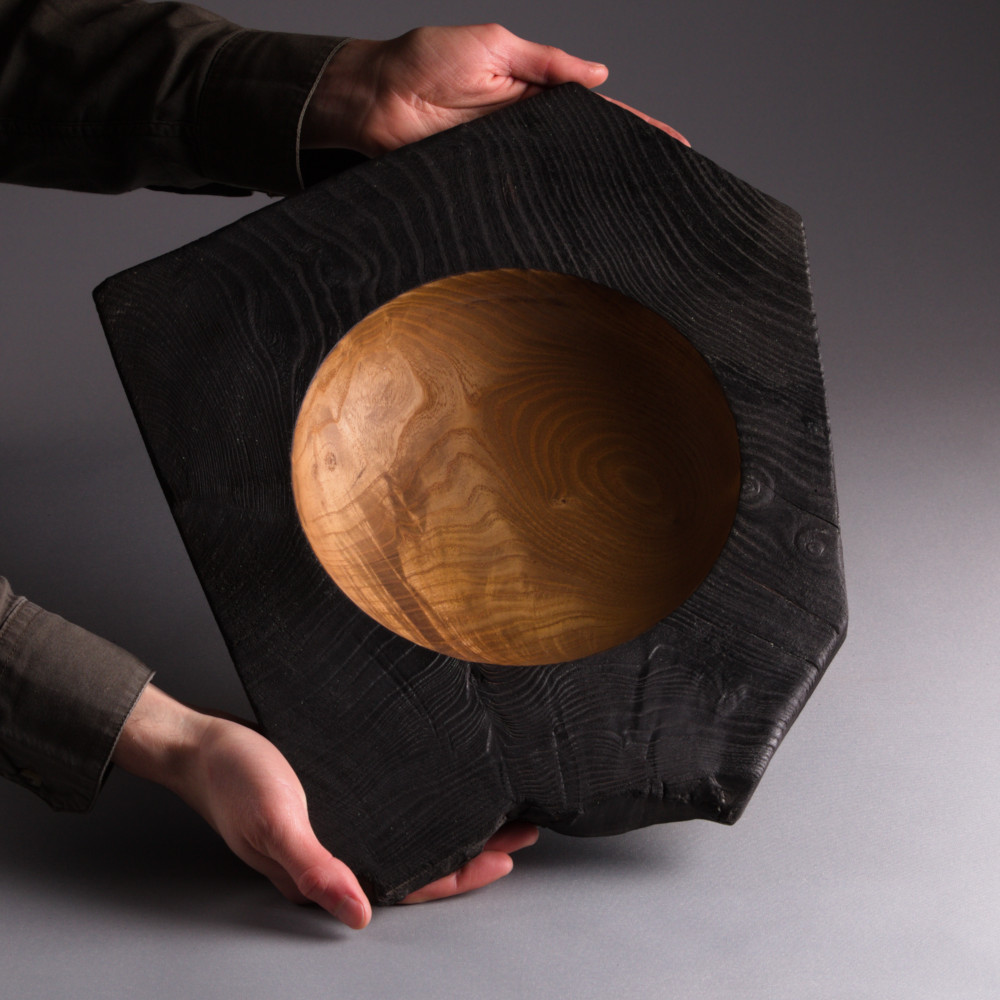 Vide-poche en catalpa shou sugi ban – Image 3