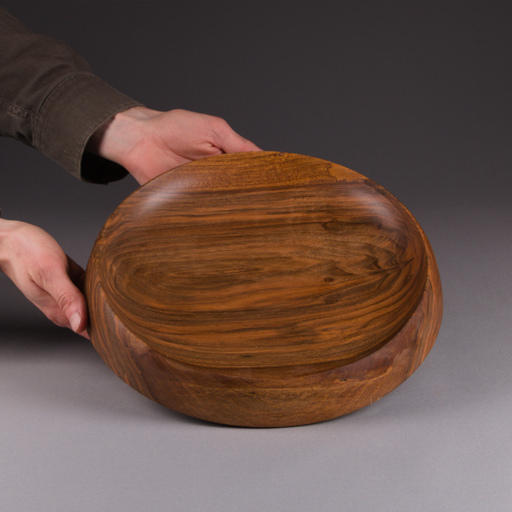 Corbeille à fruits en noyer massif – Image 3