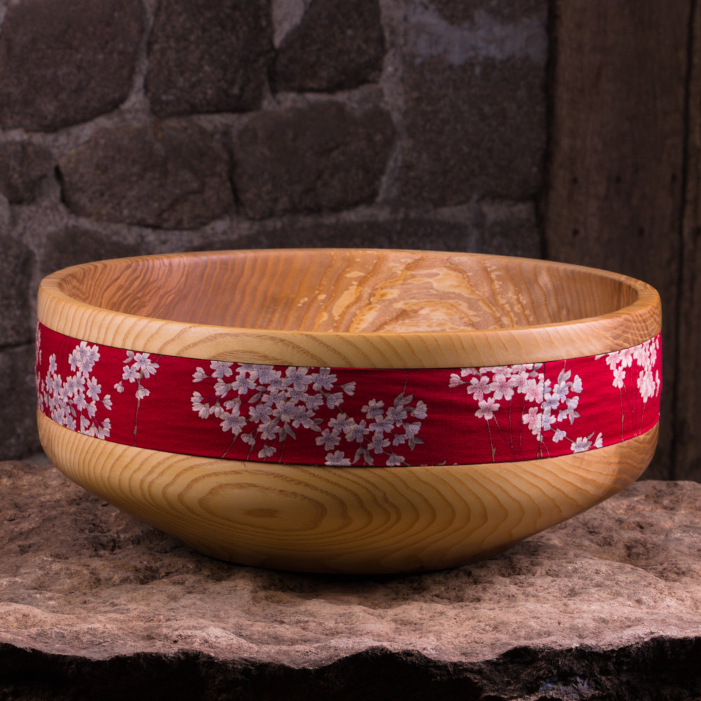 Objet déco en frêne massif - tissu japonais – Image 2