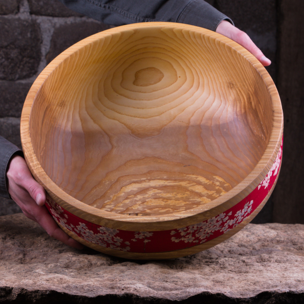 Objet déco en frêne massif - tissu japonais – Image 4