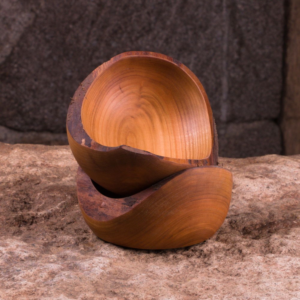 corbeille à pain en bois merisier naturel