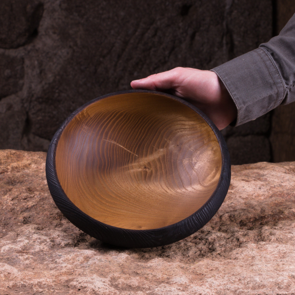 Bol en catalpa massif shou sugi ban – Image 2