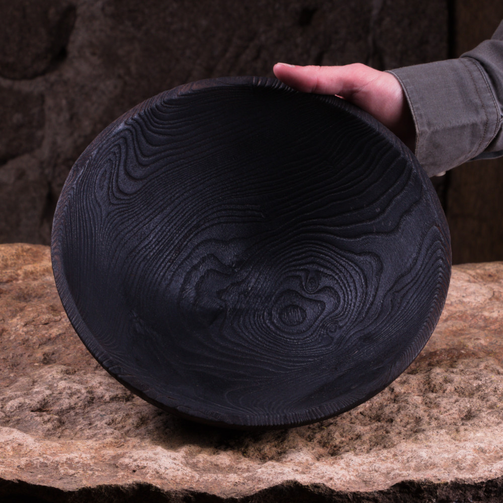 Vide-poche en catalpa massif shou sugi ban – Image 2
