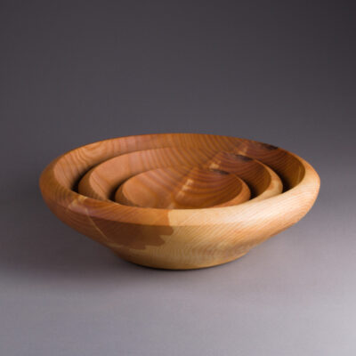 grands bols gigognes en bois naturel frêne