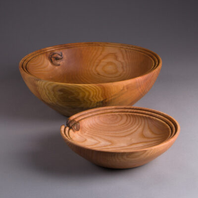 set bol et saladier en bois massif