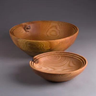 set bol et saladier en bois massif