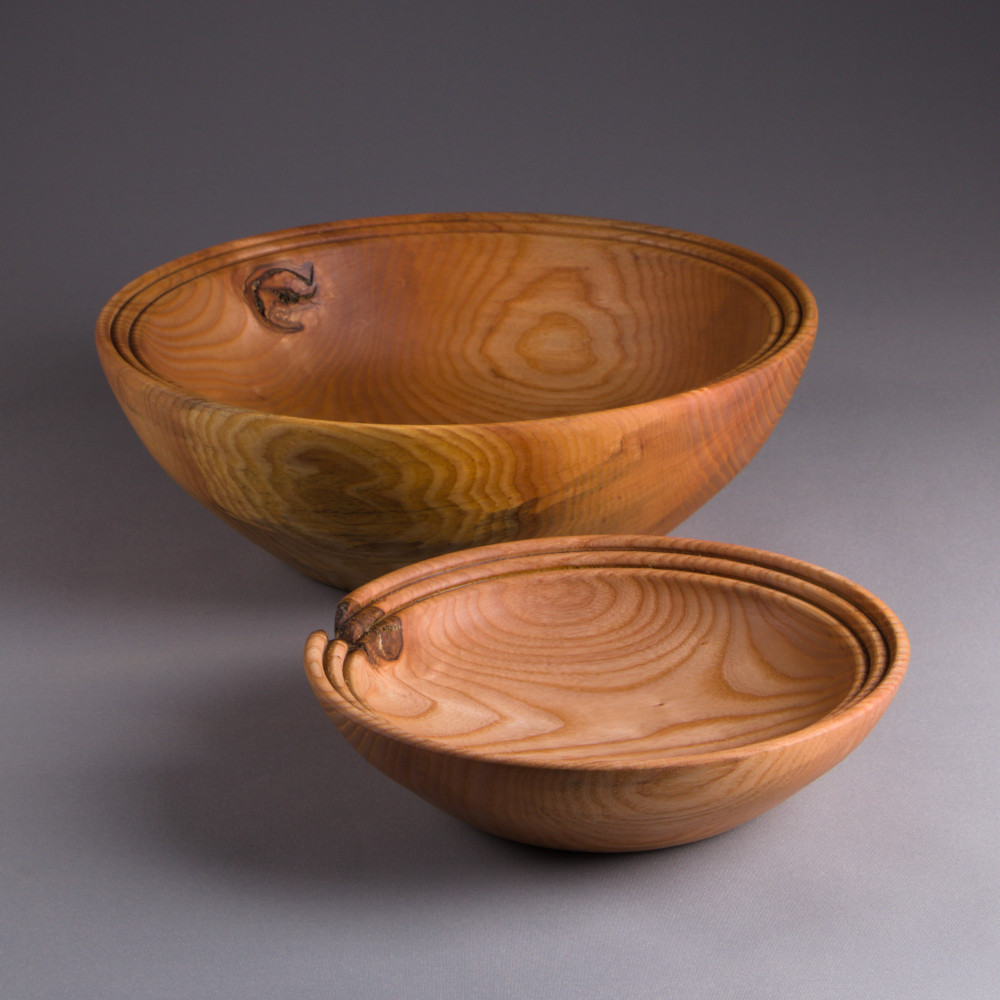 set bol et saladier en bois massif