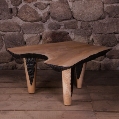 table basse design en bois massif naturel