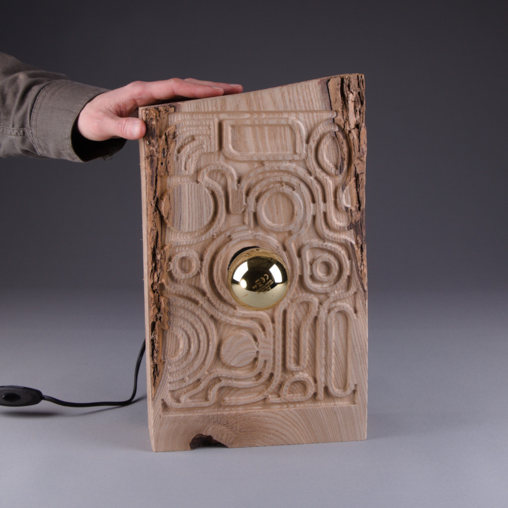 Lampe « Flux » en catalpa massif – Image 5