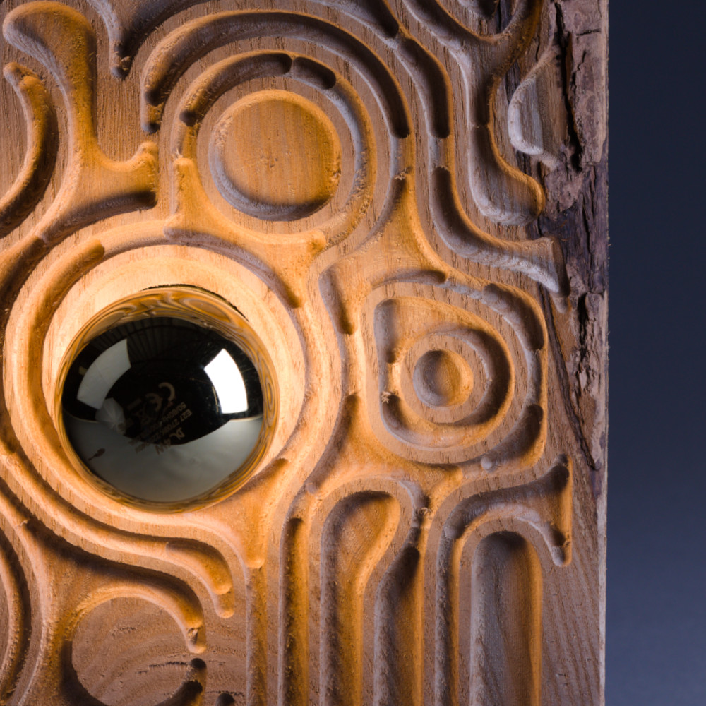 Lampe « Flux » en catalpa massif – Image 3