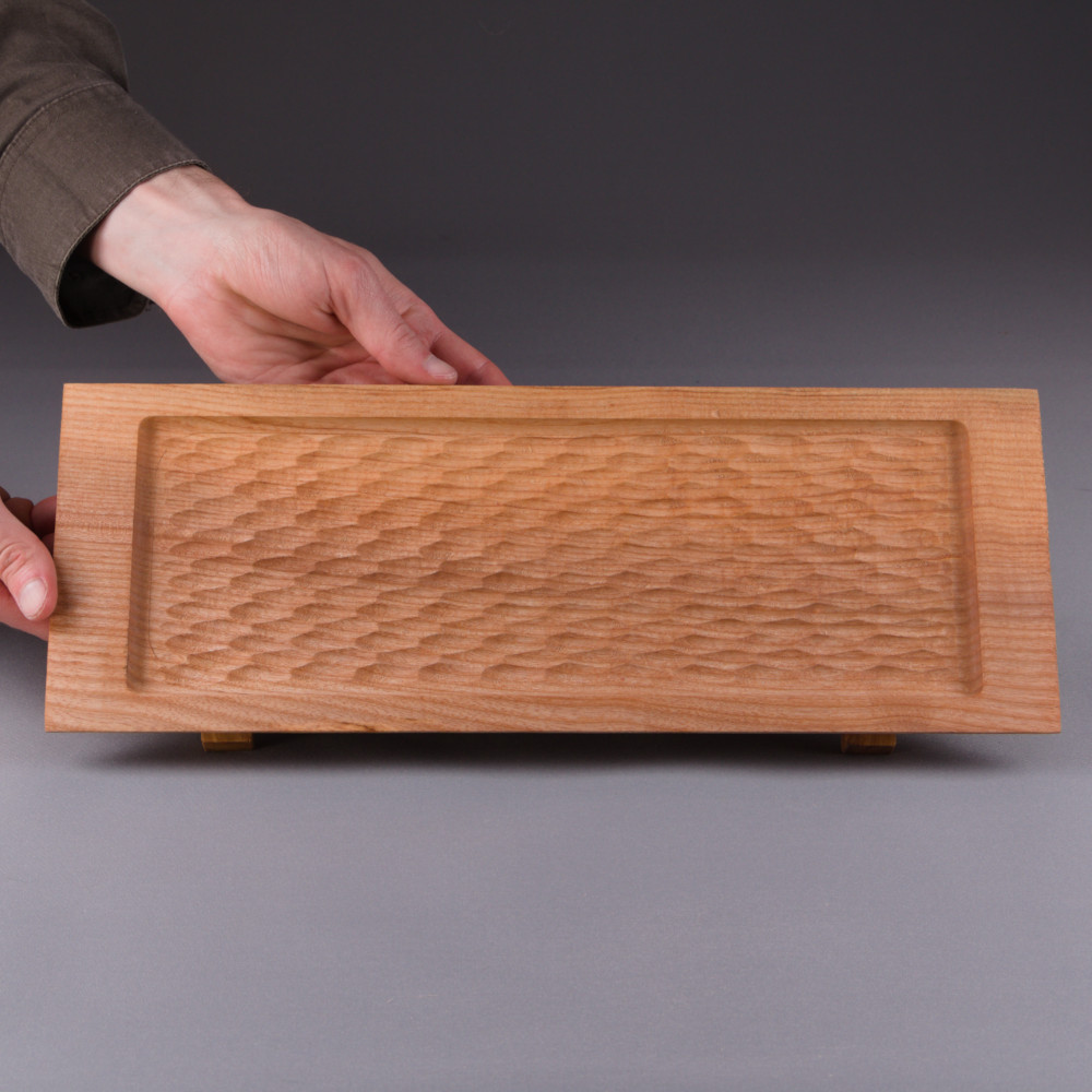 plateau de présentation original en bois
