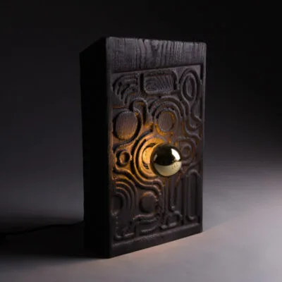 lampe en bois artisanale originale