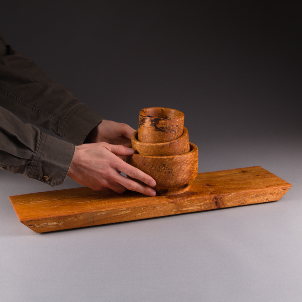 Set apéritif en frêne échauffé – Image 2