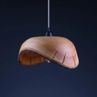 suspension en bois naturel