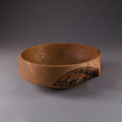 corbeille à fruits en bois naturel catalpa