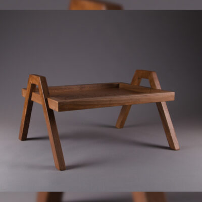 plateau de lit en noyer massif